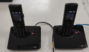 2 x Poly VVX D230 Poly Handset DECT IP Phone with Base 2201-49233-001 PoE - Bild 1 von 3