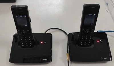 2 x Poly VVX D230 Poly Handset DECT IP Phone with Base 2201-49233-001 PoE - Bild 1 von 3
