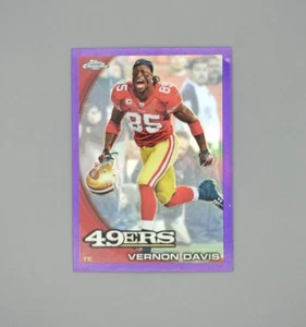 2010 Topps Chrome Purple Refractor #C7 Vernon Davis /555 - Picture 1 of 2