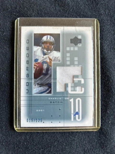 Charlie Batch /125 Certified Game Used  JERSEY Card - Image 1 of 1