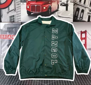 Kangol Men's Dark Green Nylon Coach Jacket Windbreaker Original 2XL NEW - Picture 1 of 8