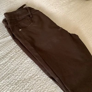 Next faux leather brown skinny trousers 10p - Picture 1 of 3