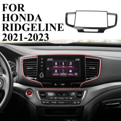 Carbon Style Dashboard Dvd Navigation Screen Frame Trim For Honda Ridgeline - Image 1 of 4