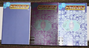Crisis on Infinite Earths #5 FACSÍMIL JUEGO DE TRES CUBIERTAS LÁMINA REGULAR Y BOCETO EN BLANCO - Imagen 1 de 1