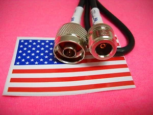 20" N male to N female straight crimp RG58 jumper pigtail Cable MADE IN USA - Picture 1 of 2