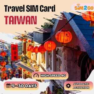 Taiwan Travel Sim Card 4G Data UNLIMITED Data Plan | 4 Day -30 Day 4GB-10GB Plan - Picture 1 of 2