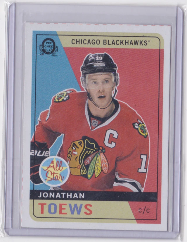 2017-18 O-PEE-CHEE RETRO BLANK BACK BASE PARALLEL JONATHAN TOEWS #201 BLACKHAWKS - Image 1 of 2