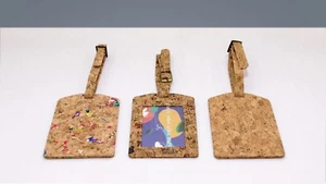 Cork Luggage Tag Unique Handmade Eco-Friendly & Sustainable Material by EcoQuote - Picture 1 of 14