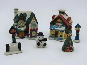 Mini Weihnachtsdorf - Häuser & Zubehör Set - Bild 1 von 8