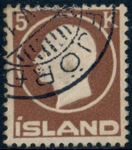 ICELAND. 1912. #98. Frederik VIII. 5 Kr, brown, VF used (PK2401) - Picture 1 of 1