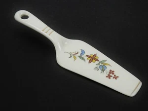 Vintage Ceramic Pie / Cake Server White w/Floral Design & Gold Trim - Foto 1 di 5