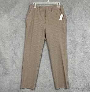 Gap Suiting Downtown Pants Slacks Womens 28x26.5 Brown Micro Plaid Trousers NWT - Picture 1 of 24