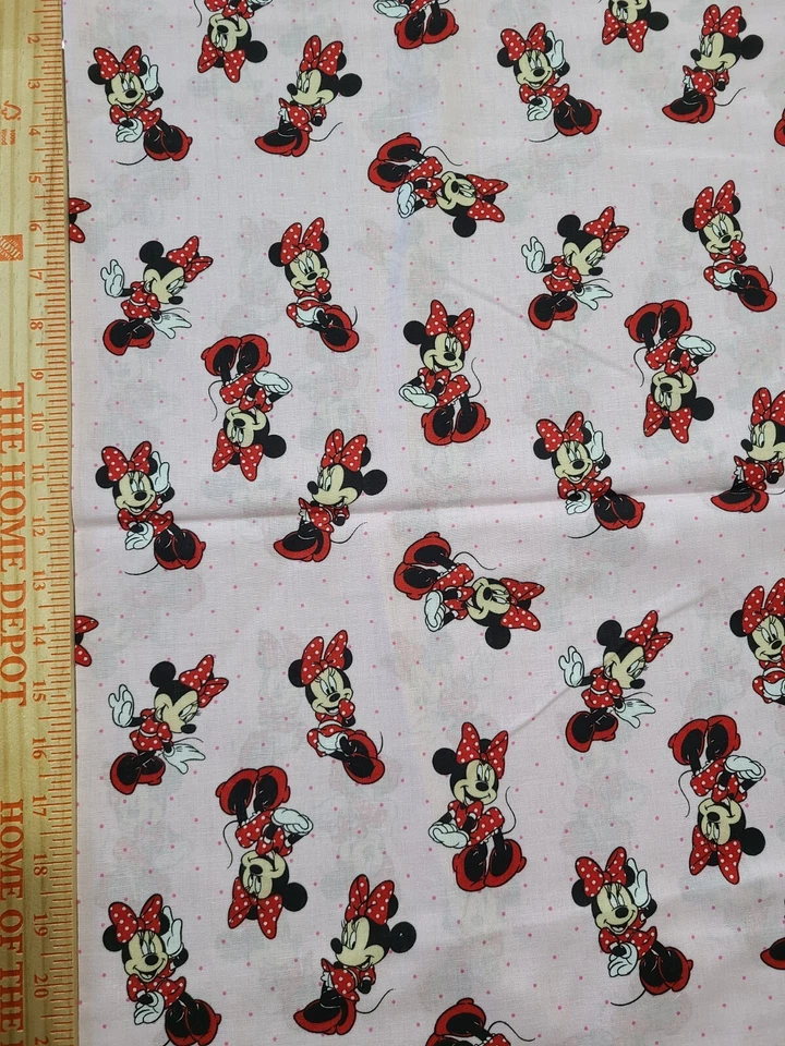 Minnie Mouse cotton fabric by the yard 45" wide - Image 1 of 1