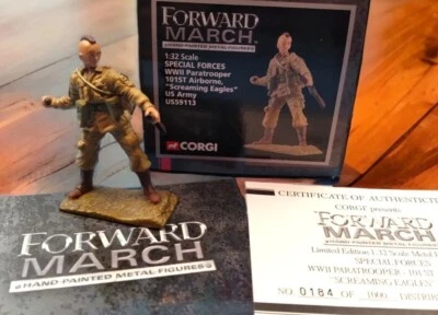 Corgi Forward March Heros WWII Special Forces Paratrooper Screaming Eagles 1:32  - Image 1 of 4