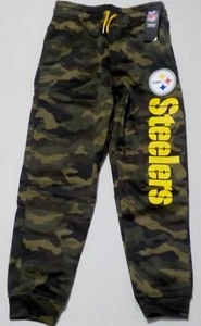PITTSBURGH STEELERS NFL YOUTH SWEATPANTS S M L XL CAMO NWT POLYESTER POCKETS - Picture 1 of 2