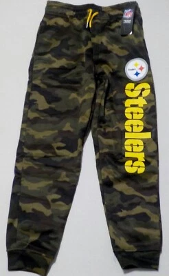 PITTSBURGH STEELERS NFL YOUTH SWEATPANTS S M L XL CAMO NWT POLYESTER POCKETS - Image 1 of 2