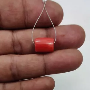 Genuine Pink Coral Loose Beads 100%Natural Italy Coral Drum Shape Beads Gemstone - Picture 1 of 8