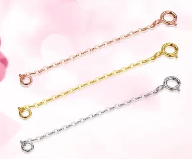 Pure AU750 18K Solid Gold Chain Ring Clasp For Bracelet Necklace Jewelry DIY - Image 1 of 4