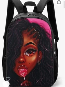 LEOPOM schwarze Damenrucksack leichte große Schulbüchertaschen für Jugendliche - Bild 1 von 1