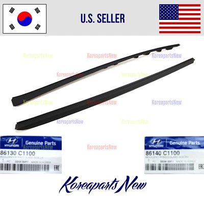 Molduras laterales pilar parabrisas molduras izquierda + derecha 2 piezas ⭐GENUINO⭐ Sonata 2015-2019 Foto 1 de 2