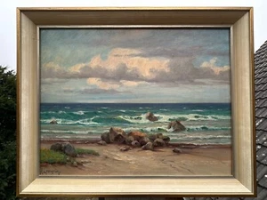 Arnold Lyongrün 1871-1935 Ölgemälde Ostsee Kühlungsborn Heiligendamm Kalckreuth - Bild 1 von 14