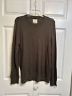 NWT MILLS SUPPLY Men’s Wool Blend Sweater Pullover Size L Large Olive