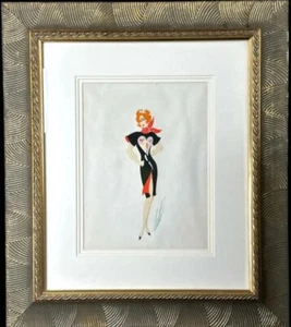 ERTE Original Painting, Gouache on Paper , Signed, COA on Back - Picture 1 of 5