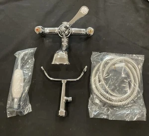 Signature Hardware Tub Filler Chrome Less Handles & Showerhead HL-308-4-NH-CP A2 - Picture 1 of 8