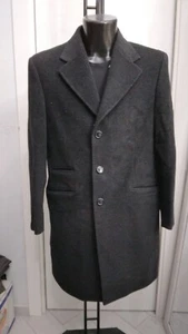 Abrigo En Mixto Cachemir Usado Hombre Talla 48 Negro XYM846L - Imagen 1 de 9