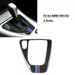 M Style Carbon Fiber Car Gear Shift Control Panel Cover Trim For BMW E90 E92 E93 - Bild 1 von 6