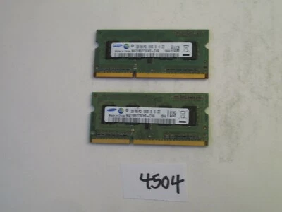 Samsung 2x2Gb=4Gb 1333Mhz PC3-10600 DDR3 SODIMM laptop memory RAM (4504) - Image 1 of 2