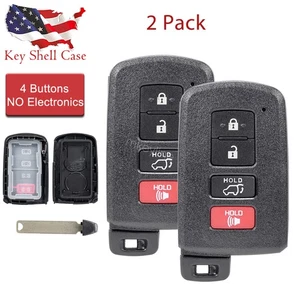 2 For 2014 2015 2016 2017 2018 Toyota Highlander RAV4 Smart Key Fob Case Shell - Picture 1 of 7