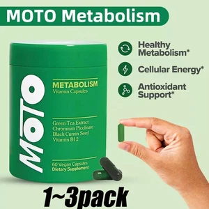 Moto Metabolism Boosting Capsules-Natural Energy/Fat Burn/Weight Support 1~3PK - Picture 1 of 20