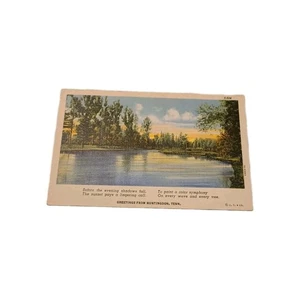 Vintage Huntingdon Tennessee Linen Postcard - Picture 1 of 2