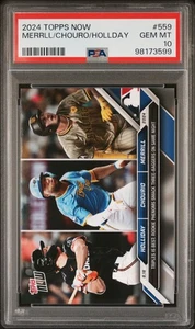 2024 Topps Now Merrll/Chouro/Hollday Triples #559 PSA 10 - Picture 1 of 2