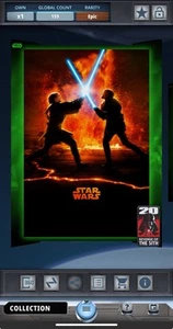 Star Wars Card Trader ROTS Anniversary Poster Obi Wan VS Anakin EPIC *DIGITAL* - Picture 1 of 2