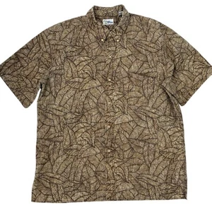 Reyn Spooner Kloth Hawaiian Aloha Tropical Leaves Button Front Shirt XXL - Picture 1 of 12