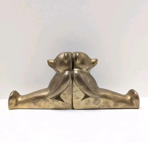 Sujetalibros de oso de peluche vintage de bronce macizo - 4,75" de alto, 5,5" de largo, Corea - Imagen 1 de 17