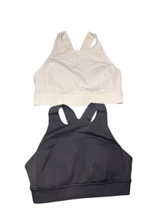 2er-Set Lululemon Fast And Free Damen schwarz weiß Racerback Sport-BH Größe 6 - Bild 1 von 11