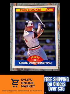 Craig Worthington Baltimore Orioles 1989 puntuación novato #636 - Imagen 1 de 5