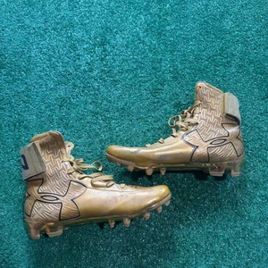 Under Armour Football Cleats Gold Mens Athletic Shoes - Picture 1 of 8