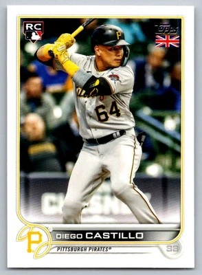 2022 Topps Diego Castillo Rookie Pittsburgh Pirates #257 - Image 1 of 2
