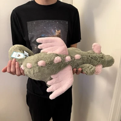 Jellycat Large (19.7 in) Malachy Dragon BNWT - Matcha Green Pink 100% AUTHENTIC - Image 1 of 4