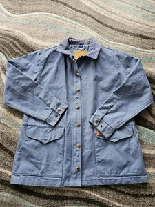 Chaqueta vintage de lona Powder River para tareas de granero para mujer azul medio occidental años 90 - Imagen 1 de 8