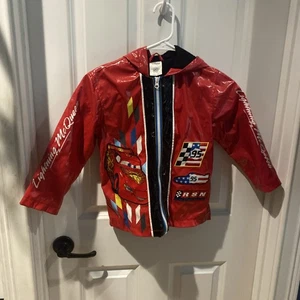 Disney Pixar Cars Lightning McQueen Kids Racing. Rain Coat Size 4 - Picture 1 of 21