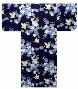 Kimono Yukata Design Sakura et Tsuru du Japon  - Imagen 1 de 2