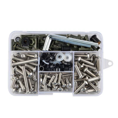155xStainless Steel Motorcycle Shell Fairing Bolt Plate Screws Nut Durable - Image 1 of 4