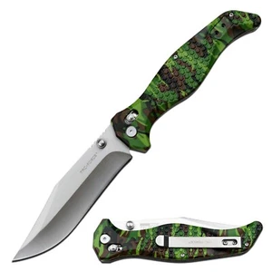 Tac Force Rapid Lock Folding Knife 5" 3Cr13 Steel Blade Camo Nylon Fiber Handle - Picture 1 of 13