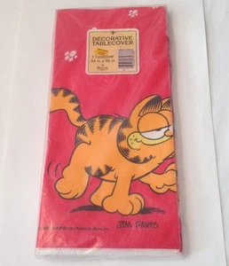 Vintage GARFIELD Tablecover Decorative Red Paper 1978 Comic Cat USA SEALED NOS - Picture 1 of 7