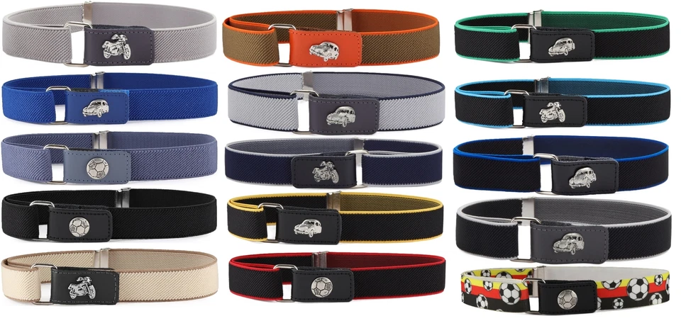 Ladeheid Jungen Gürtel Elastik-Gürtel 1-6 Jahre 34-65 cm Regulierbarer Umfang